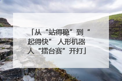 从“站得稳”到“起得快” 人形机器人“擂台赛”开打