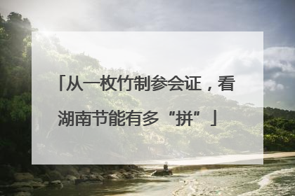 从一枚竹制参会证，看湖南节能有多“拼”