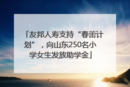 友邦人寿支持“春蕾计划”，向山东250名小学女生发放助学金