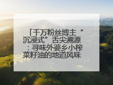 千万粉丝博主“沉浸式”舌尖溯源：寻味外婆乡小榨菜籽油的地道风味与安全