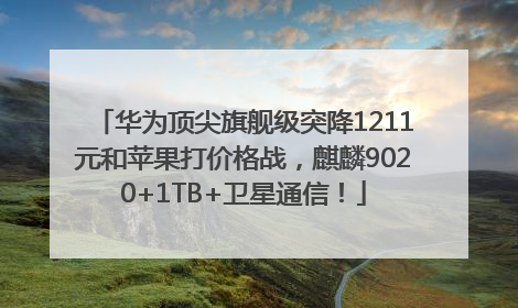 华为顶尖旗舰级突降1211元和苹果打价格战，麒麟9020+1TB+卫星通信！