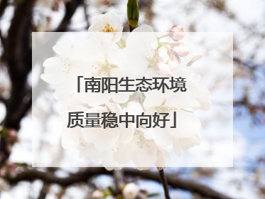 南阳生态环境质量稳中向好