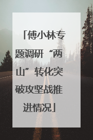 傅小林专题调研“两山”转化突破攻坚战推进情况