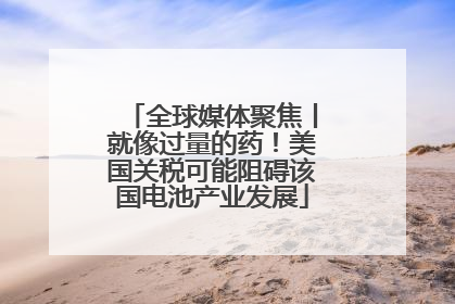 全球媒体聚焦丨就像过量的药！美国关税可能阻碍该国电池产业发展