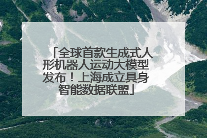 全球首款生成式人形机器人运动大模型发布！上海成立具身智能数据联盟