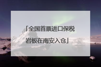 全国首票进口保税岩板在南安入仓