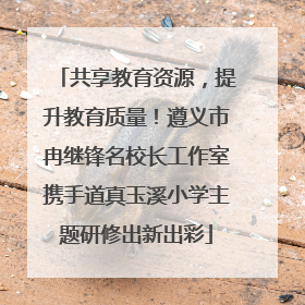 共享教育资源，提升教育质量！遵义市冉继锋名校长工作室携手道真玉溪小学主题研修出新出彩