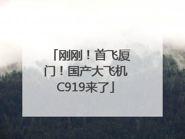 刚刚！首飞厦门！国产大飞机C919来了