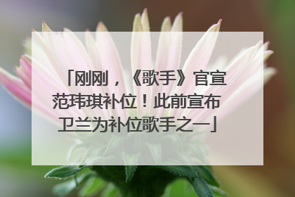 刚刚，《歌手》官宣范玮琪补位！此前宣布卫兰为补位歌手之一