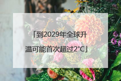 到2029年全球升温可能首次超过2℃