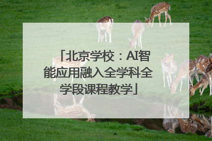 北京学校：AI智能应用融入全学科全学段课程教学