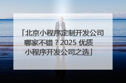 北京小程序定制开发公司哪家不错？2025 优质小程序开发公司之选