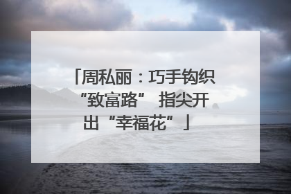 周私丽：巧手钩织“致富路” 指尖开出“幸福花”