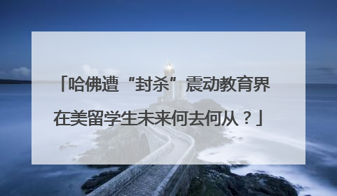 哈佛遭“封杀”震动教育界 在美留学生未来何去何从？
