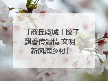 商丘虞城丨饺子飘香传温情 文明新风润乡村