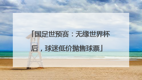 国足世预赛：无缘世界杯后，球迷低价抛售球票