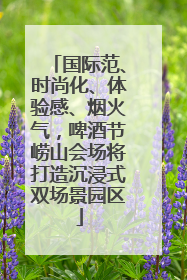 国际范、时尚化、体验感、烟火气，啤酒节崂山会场将打造沉浸式双场景园区
