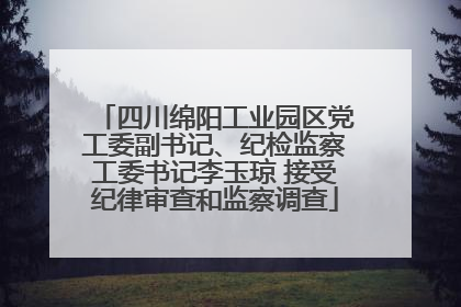 四川绵阳工业园区党工委副书记、纪检监察工委书记李玉琼 接受纪律审查和监察调查