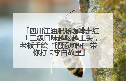 四川江油肥肠咖啡走红！三级口味越喝越上头，老板手绘“肥肠地图”带你打卡李白故里