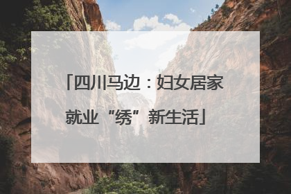 四川马边：妇女居家就业“绣”新生活