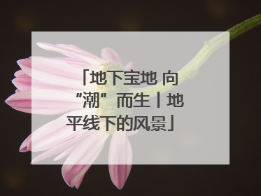 地下宝地 向“潮”而生丨地平线下的风景
