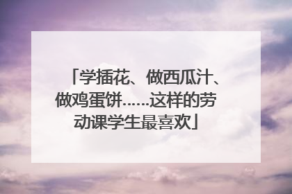学插花、做西瓜汁、做鸡蛋饼……这样的劳动课学生最喜欢