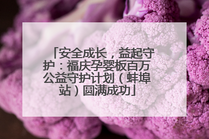 安全成长，益起守护：福庆孕婴板百万公益守护计划（蚌埠站）圆满成功