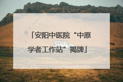 安阳中医院“中原学者工作站”揭牌