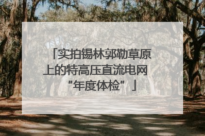 实拍锡林郭勒草原上的特高压直流电网“年度体检”
