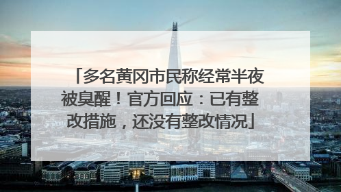 多名黄冈市民称经常半夜被臭醒！官方回应：已有整改措施，还没有整改情况