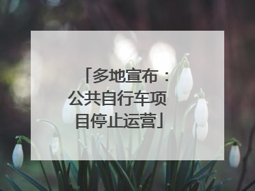 多地宣布：公共自行车项目停止运营