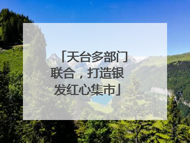 天台多部门联合，打造银发红心集市