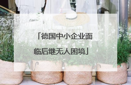 德国中小企业面临后继无人困境