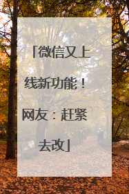 微信又上线新功能！网友：赶紧去改