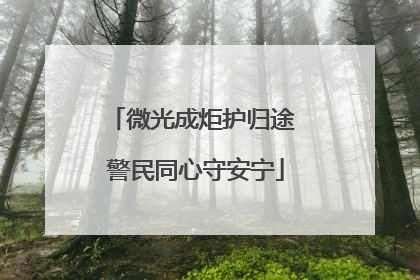 微光成炬护归途 警民同心守安宁