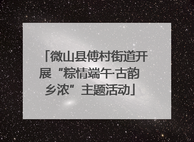 微山县傅村街道开展“粽情端午·古韵乡浓”主题活动