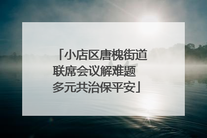 小店区唐槐街道联席会议解难题 多元共治保平安