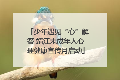 少年遇见“心”解答 靖江未成年人心理健康宣传月启动