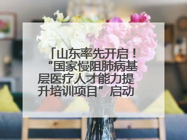 山东率先开启！“国家慢阻肺病基层医疗人才能力提升培训项目”启动会在济南召开