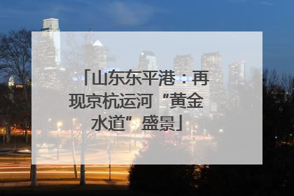 山东东平港：再现京杭运河“黄金水道”盛景