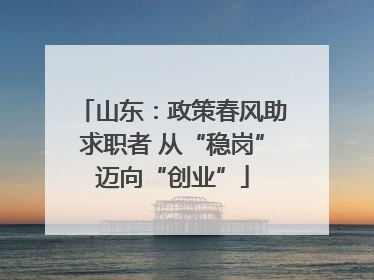 山东：政策春风助求职者 从“稳岗”迈向“创业”