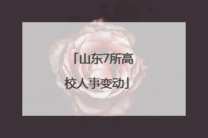 山东7所高校人事变动