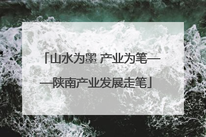 山水为墨 产业为笔——陕南产业发展走笔