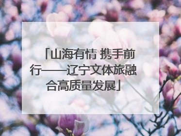 山海有情 携手前行——辽宁文体旅融合高质量发展