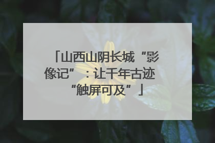 山西山阴长城“影像记”：让千年古迹“触屏可及”