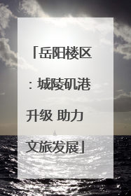 岳阳楼区：城陵矶港升级 助力文旅发展
