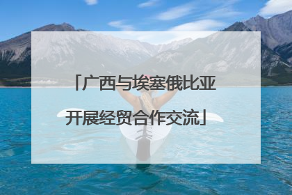 广西与埃塞俄比亚开展经贸合作交流