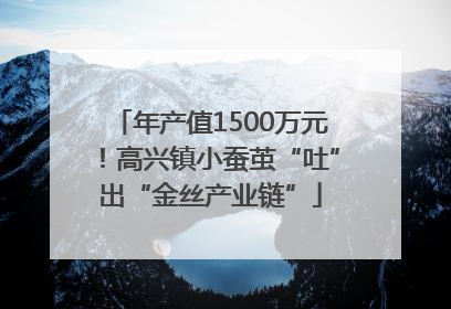 年产值1500万元！高兴镇小蚕茧“吐”出“金丝产业链”