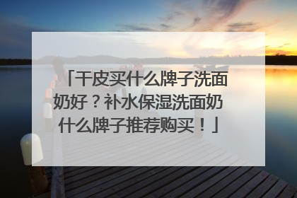 干皮买什么牌子洗面奶好？补水保湿洗面奶什么牌子推荐购买！