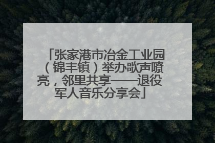 张家港市冶金工业园（锦丰镇）举办歌声嘹亮，邻里共享——退役军人音乐分享会